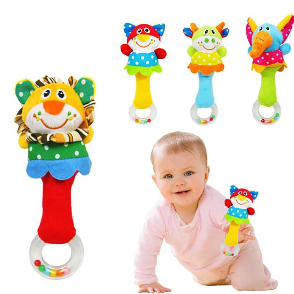 

2019 New Youool Baby Kids Soft Cute Animal Model Fashion Home, Nursery, Etc Handbells Rattles Handle Developmental Toys
