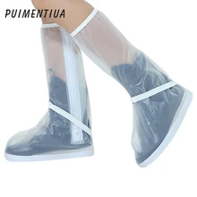 Трубы многоразовые Водонепроницаемые дождевые ботинки унисекс противоскользящие ПВХ дождевые сапоги галоши обувь аксессуары S-3XL