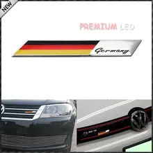 Aluminum Plate Germany Flag Emblem Badge For Car Front Grille Side Fender Trunk For Audi VW Porsche BMW, etc Kidney/Front Grill