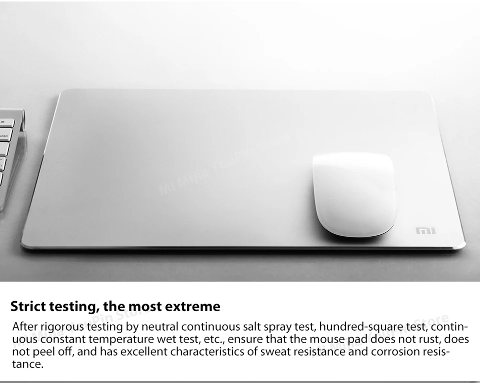 Xiaomi MI Original Metal Aluminum Alloy Slim Mouse Pad PC Computer Laptop Mouse Pads Anti-skid 3002403mm2401803mm (3)