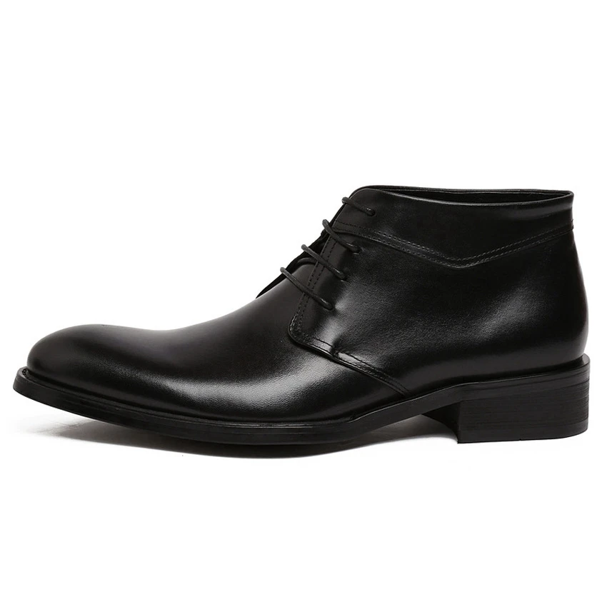 Мужские Ботильоны из натуральной кожи с круглым носком на шнуровке|shoes designer|shoes