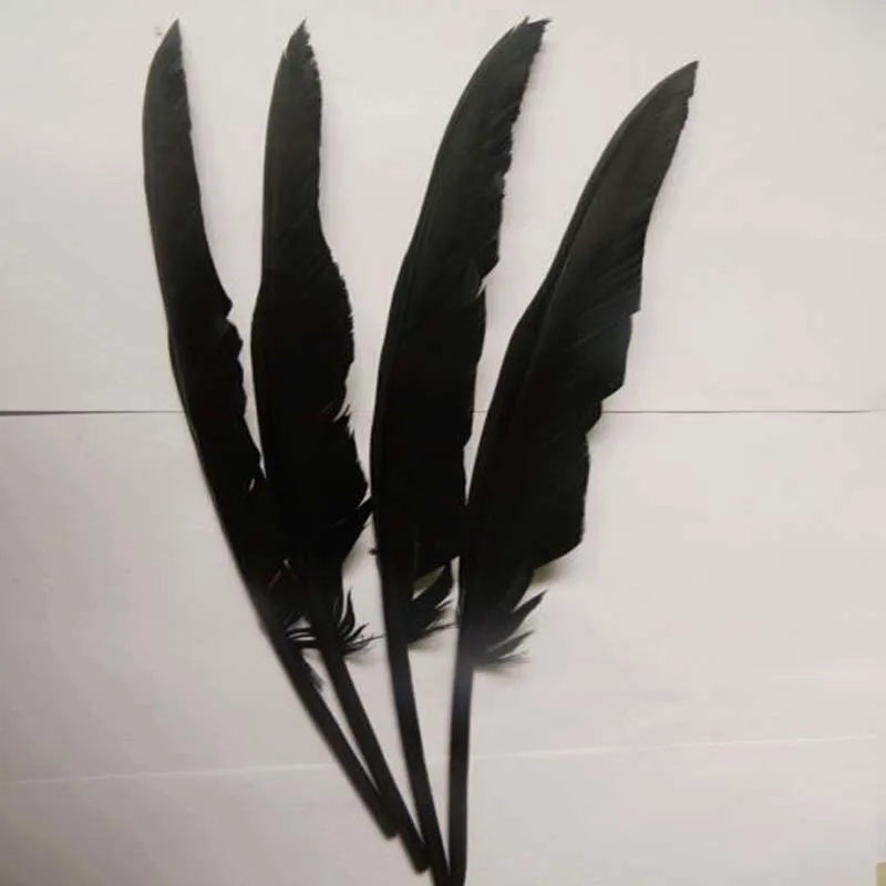 Wholesale! 100pcs Black color High quality Goose shoulder feather