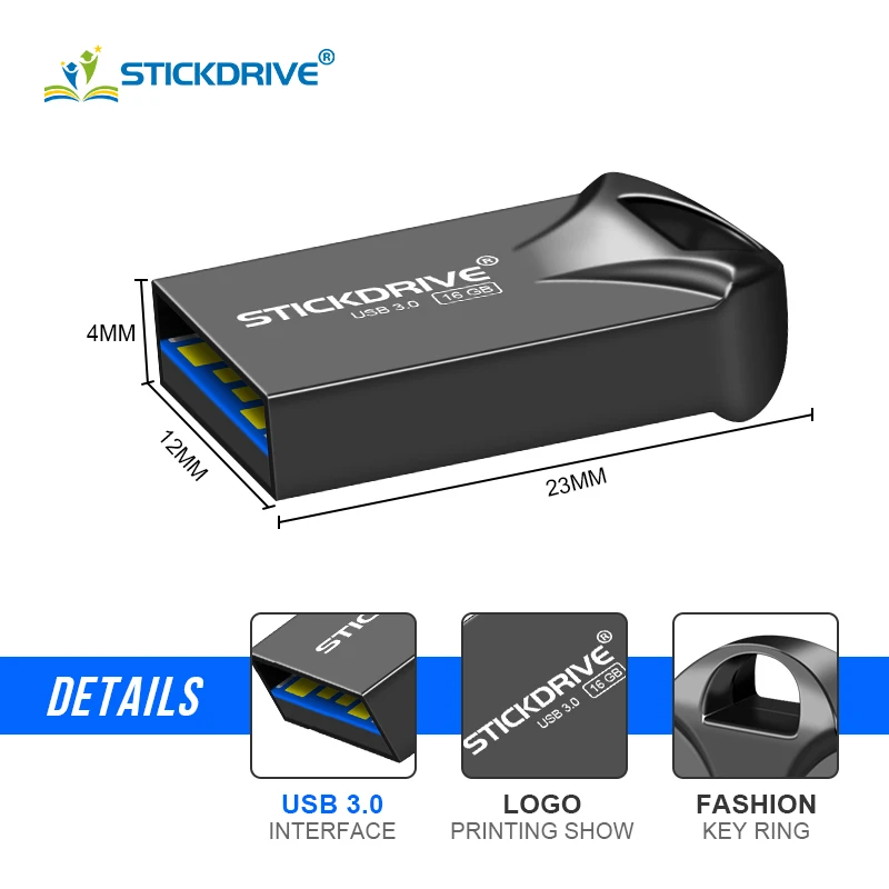 USB 3 0 супер мини металлический usb флеш накопитель 64 ГБ 32 16 портативный 128 Гб карта