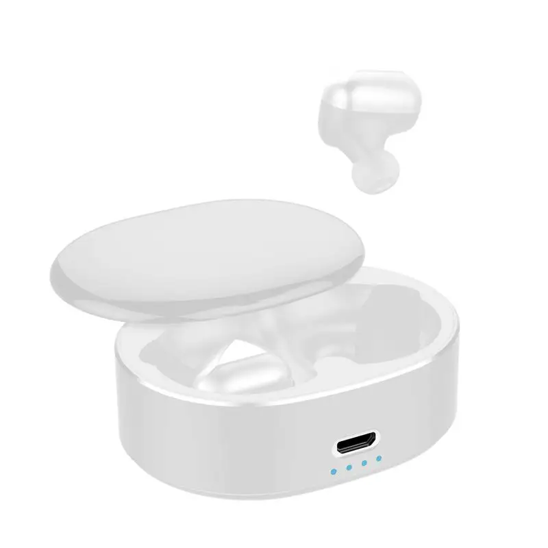 AirBuds, Bluetooth наушники 5,0, настоящие беспроводные Bluetooth наушники, стерео спортивные наушники, Bluetooth гарнитура для Xiaomi samsung - Цвет: Белый