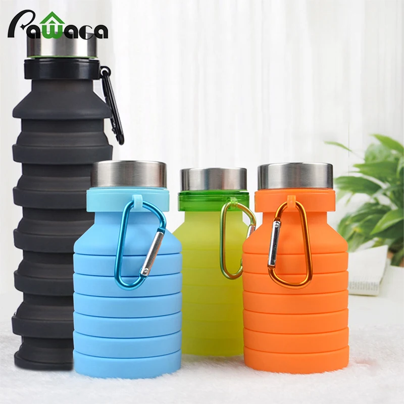 Portable Silicone Collapsible Water Bottle for Sports Outdoor Travel