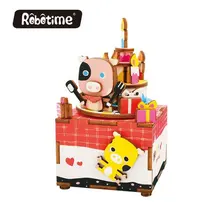 Robotime поделки деревянная музыкальная шкатулка головоломка Миниатюра ручной работы AM309