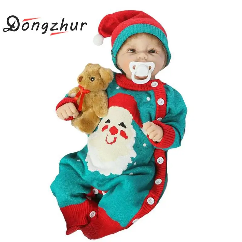 Dongzhur 22 Inch 55cm Vinyl Silicone Baby Reborn Dolls Xmas Style Handmade Kids Princess Kids Toys Dolls Bjd Doll Baby Reborn Dongzhur 22 Inch 55cm Vinyl Silicone Baby Reborn Dolls Xmas Style Handmade Kids Princess Kids Toys Dolls Bjd Doll Baby Reborn