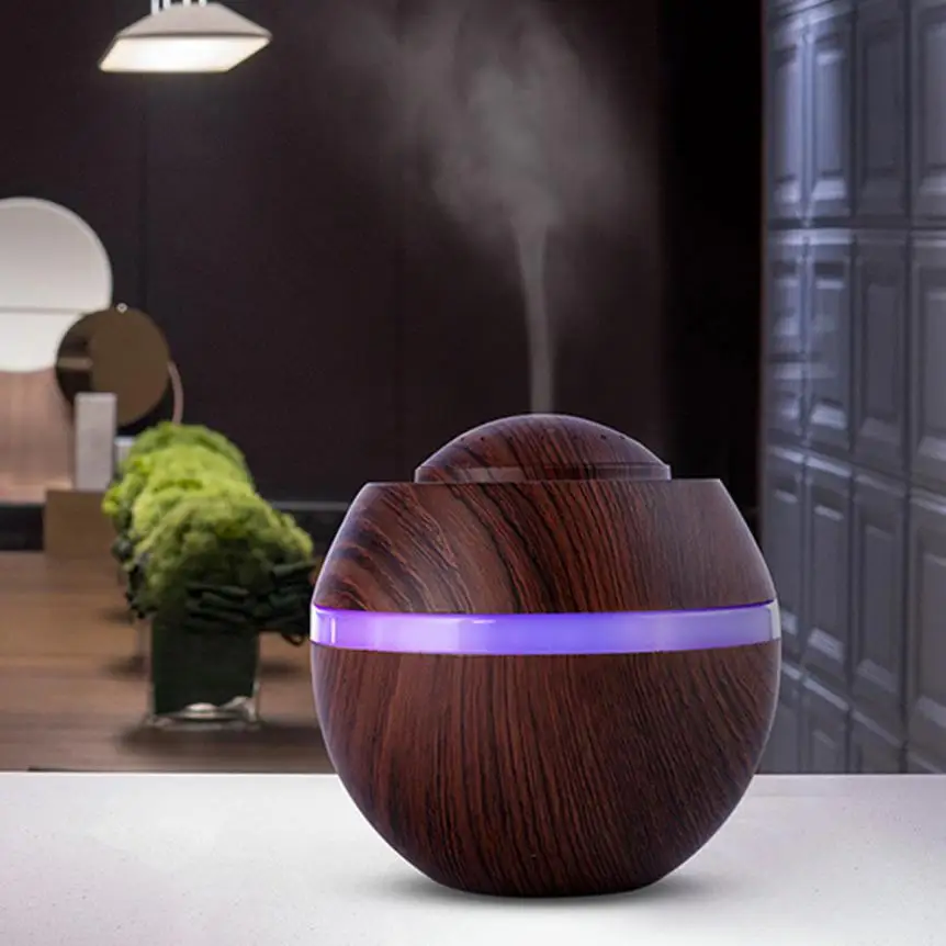 

500ml USB Air Aroma Humidifier Ultrasonic LED 7 Color Changing Essential Oil Diffuser July20 Drop Ship
