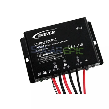 

10A PWM Solar Charge Controller With Built-in LED Driver 12V/24V LandStar LPLI Series Lithium Battery Waterproof Solar Regulator