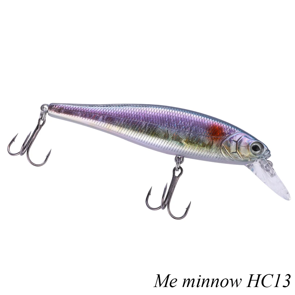 Makebass 3.94in/0.53oz Minnow Plug Fishing Lures Floating Hard Baits Swimbaits Fishing Tackle Tool for Trout Walleye Pike etc - Цвет: Me minnow 100FHC13