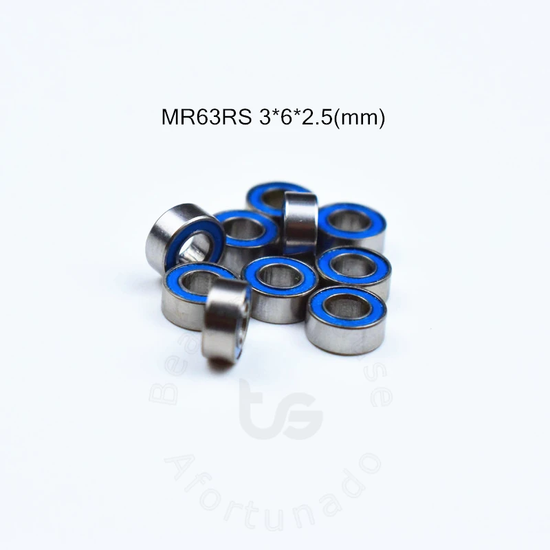 MR63RS 3*6*2,5(мм) 10 шт. подшипник ABEC-5 Резиновый Герметичный Миниатюрный Мини-подшипник MR MR63RS