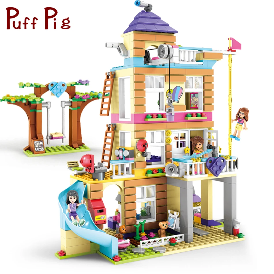 

708PCS Girls Olivia Emma Friendship House Bricks Model Compatible Legoed Friends City Figures Building Blocks Gift Toys For Kids