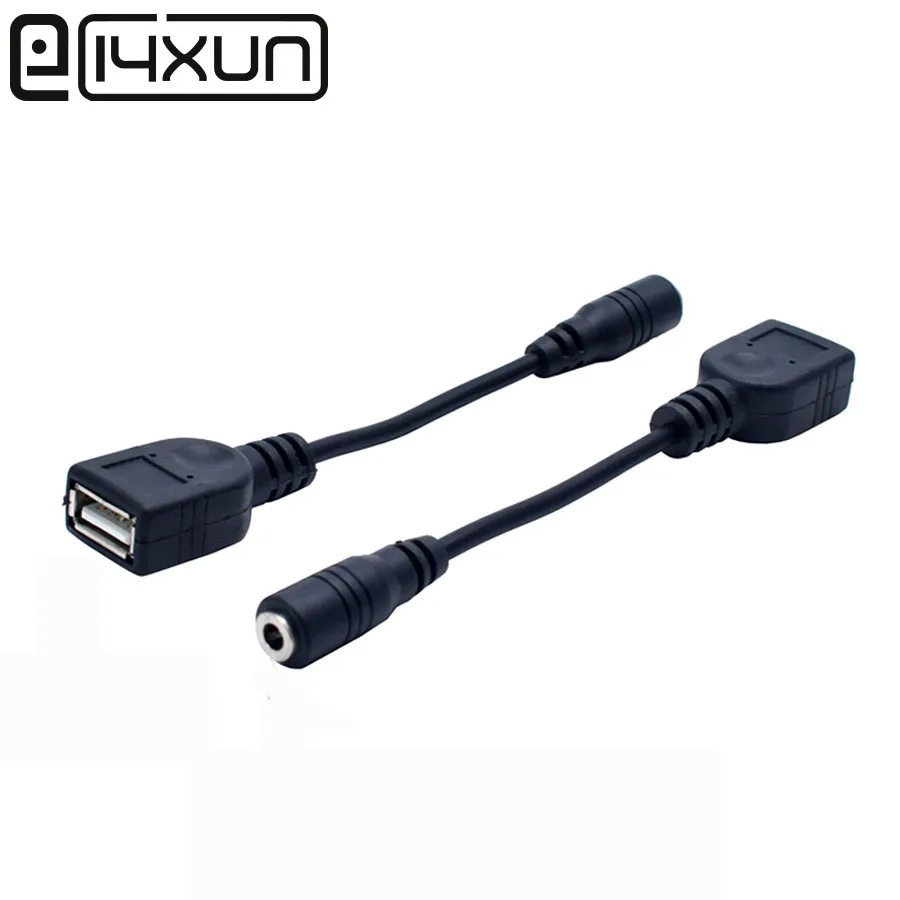 1pcs 3.5*1.35mm DC Power Male Plug to USB 2.0 AF Female jack Adapter Connector with 12cm Cable