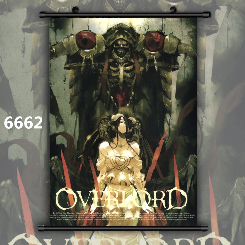 Overlord Albedo Ainz Ooal Платье Аниме Манга настенный плакат свиток - Цвет: 6662