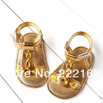 

New Summer Baby Girls First Walkers Infant Girl Barefoot Shoes Sale Gold Color