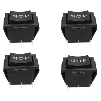 

4 Pcs Universal 6-Pin Window Door Lock Rocker Switches Momentary Switch Sunroof Locks DPDT On/Off/On 12V Car Accessories