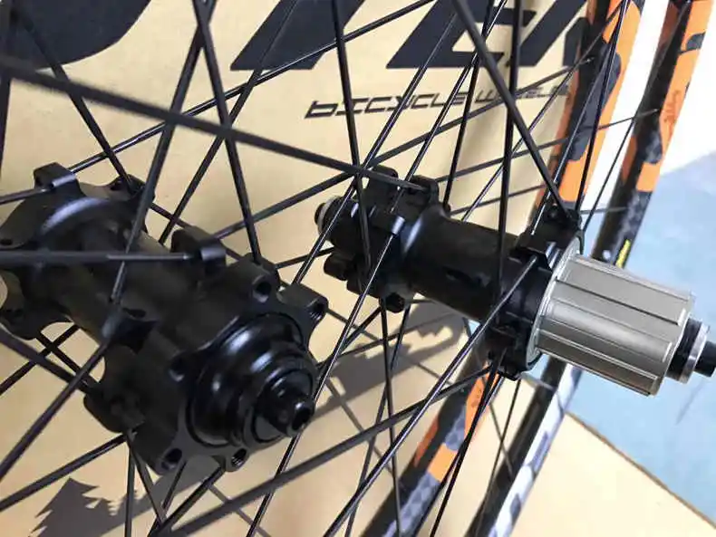 Discount 12K Matte Mountainbike 26 / 27.5 ER Carbon Wheels Ultra-light CNC MTB Wheelset QR&Thru Axle Wheel 6 Colors Bicycle Accessories 15