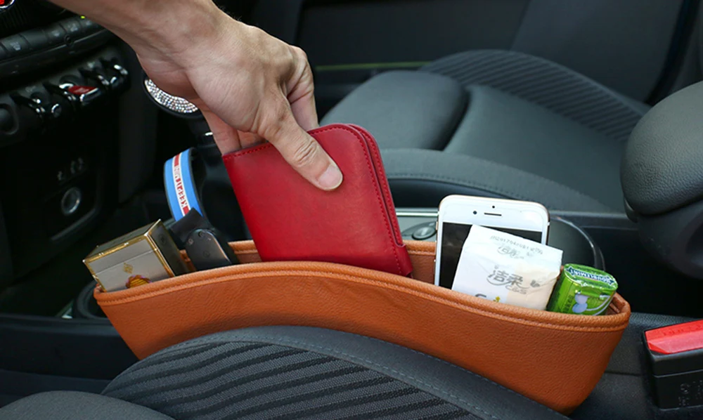 1 шт. автокресло зазор анти-утечки карман хранения сумки для Mini Cooper One d JCW земляк Clubman F55 F56 F60 R56 R60 R61 аксессуары