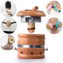 2 шт. натуральный бамбук, тушитель теплых банок moxa с регулировкой температуры металлический стержень для галстука домашний портативный инструмент для прижигания