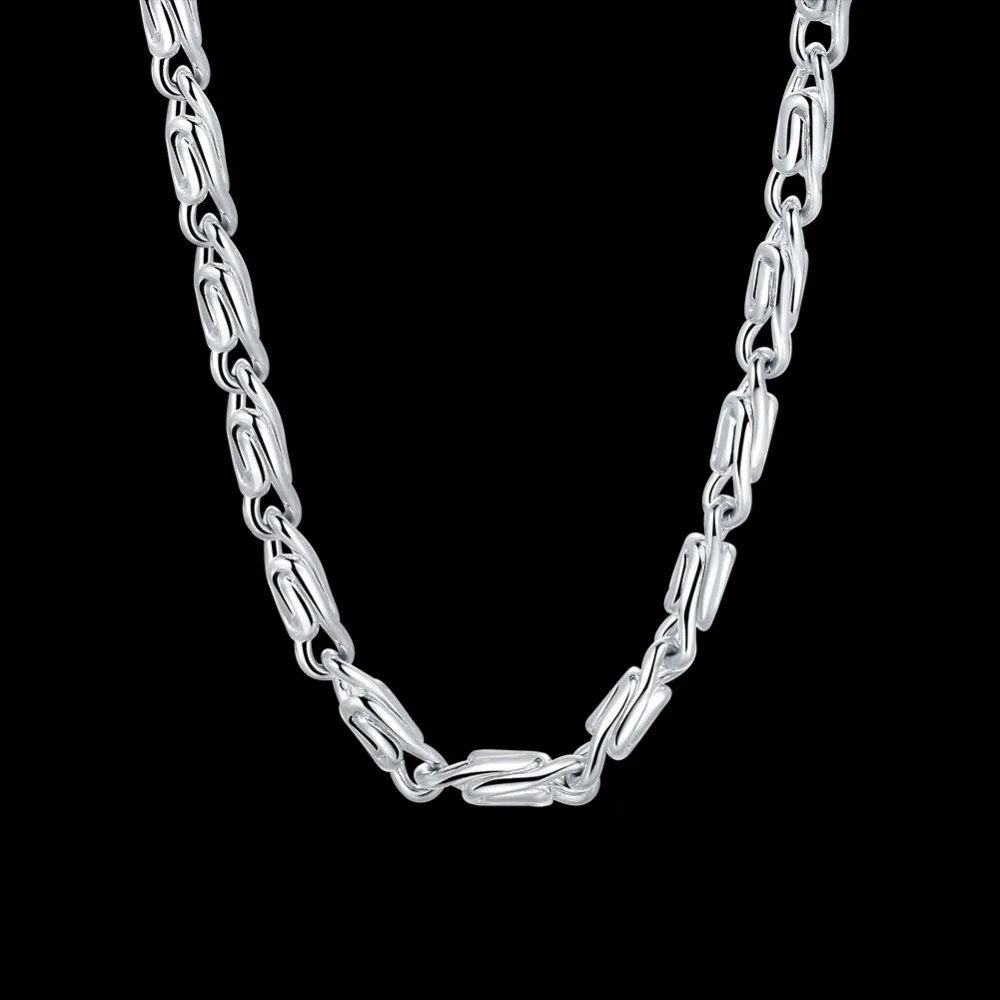 Women's fashion jewelry 925 sterling silver charm 18 inch Link Chain