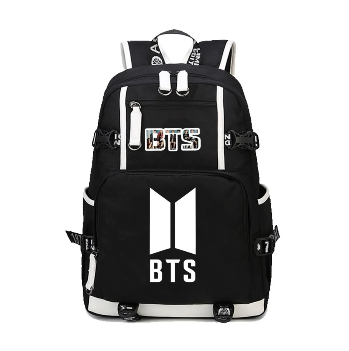 BTS Bangtan Boys canvas Backpack Large Capacity Travelling Bag Fans