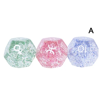 

Twelve Constellations 6 Colors3pcs/set 12 Sides Dice Divine Dice Acrylic Dice 20*20mm Dice