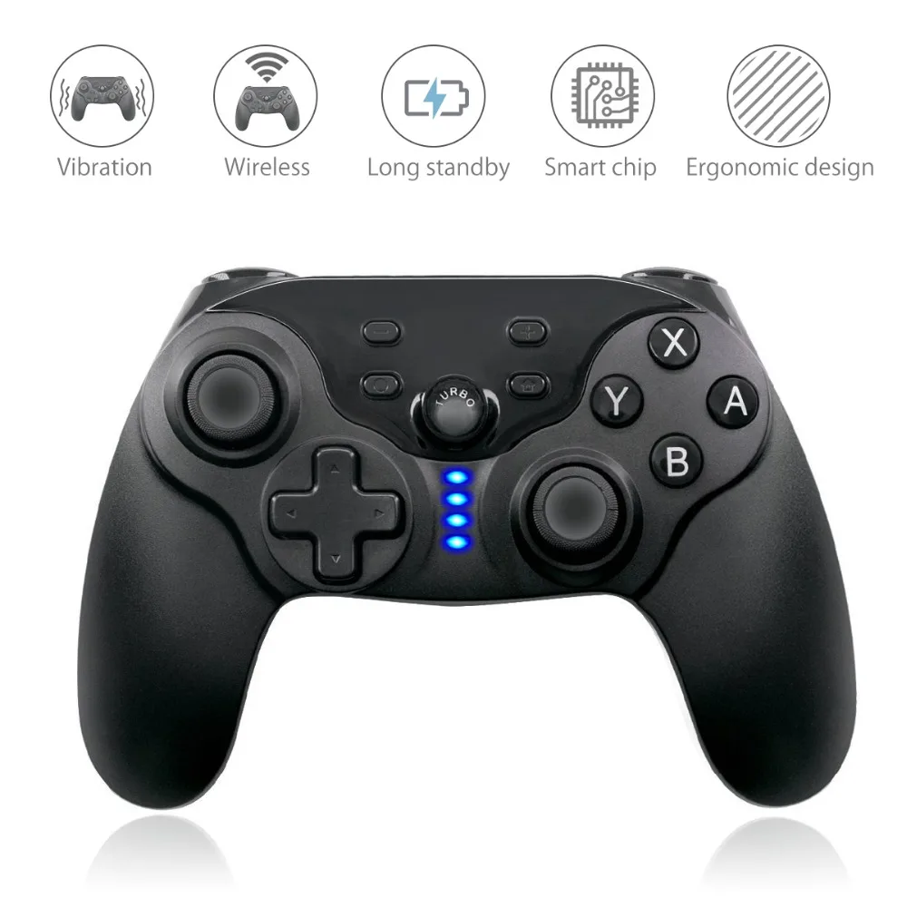 

Wireless Controller for Nintend Switch Double Motor Gamepad Joystick with Gyroscope+Dualshock +Vibration Screenshot Function