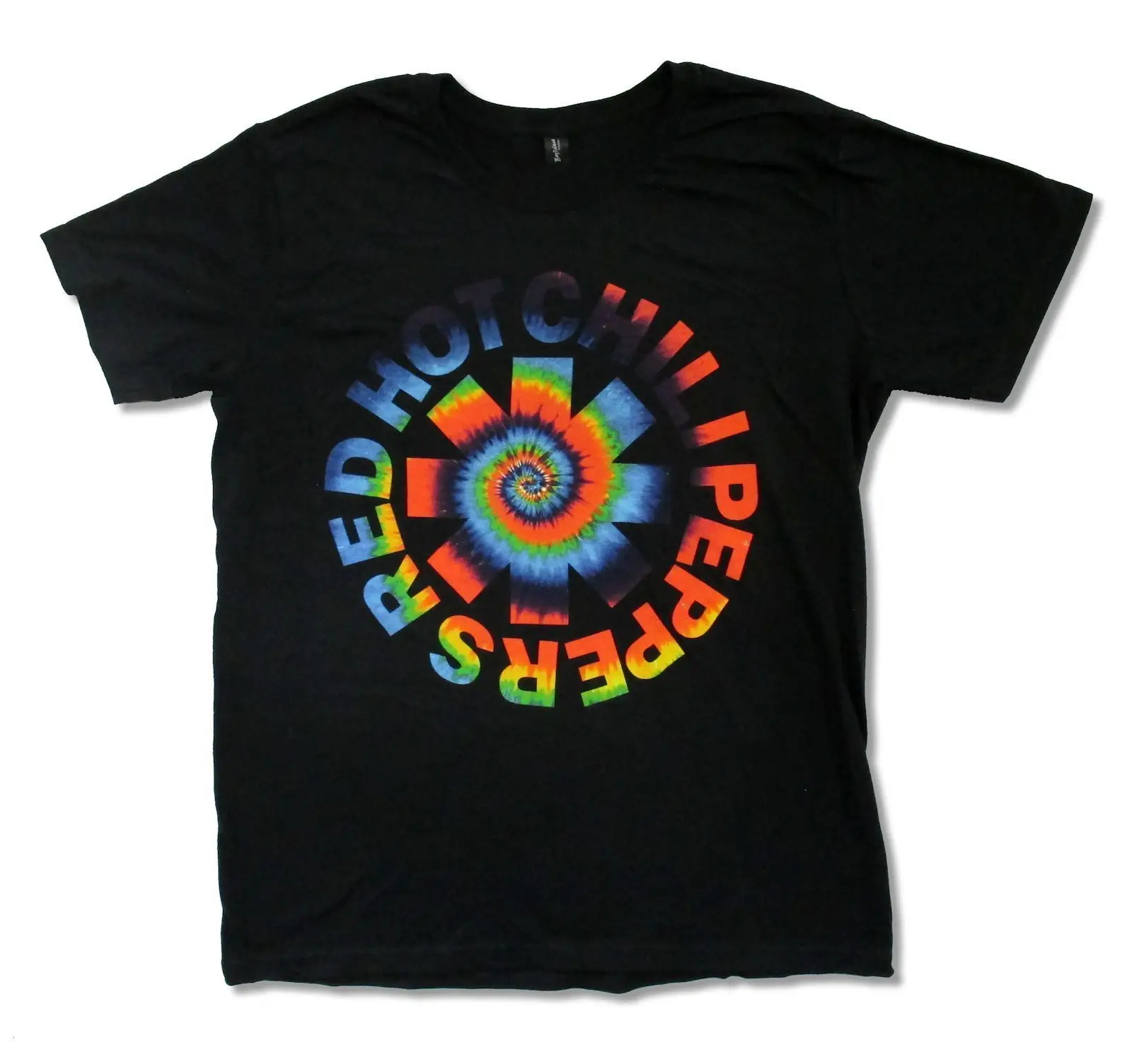 RED HOT CHILI PEPPERS &quotTIE DYE ЗВЕЗДОЧКА&quot ЧЕРНАЯ ФУТБОЛКА НОВЫЙ ОФИЦИАЛЬНЫЙ ВЗРОСЛЫХ RHCP |