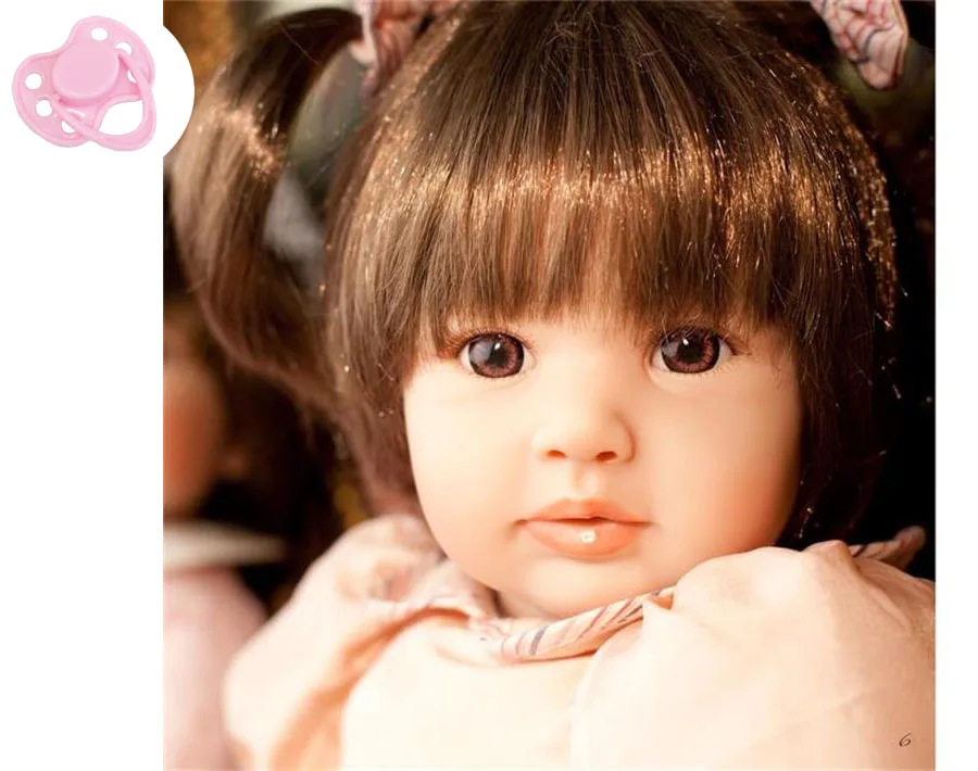 

60cm Silicone Vinyl Reborn Baby Doll Toys Girls Brinquedos Lifelike Princess Play House Baby Dolls Christmas Gifts