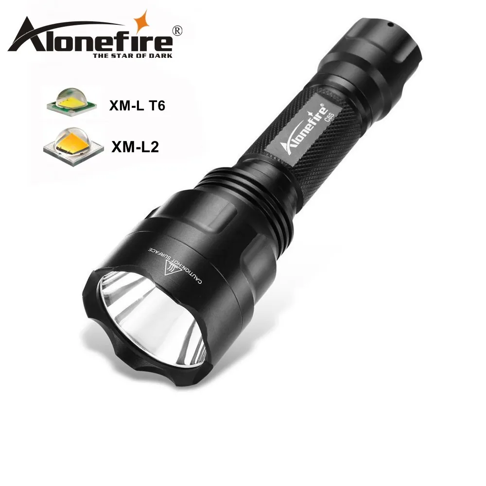 AloneFire C8 CREE XM-L2 U3 светодиодный тактический светильник фонарь 20 мм крепление для страйкбола прицел ружья светильник 18650 батарея