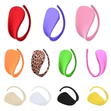 Женские трусики-стринги с мини-покрытием, однотонные Невидимые трусики, леопардовое нижнее белье