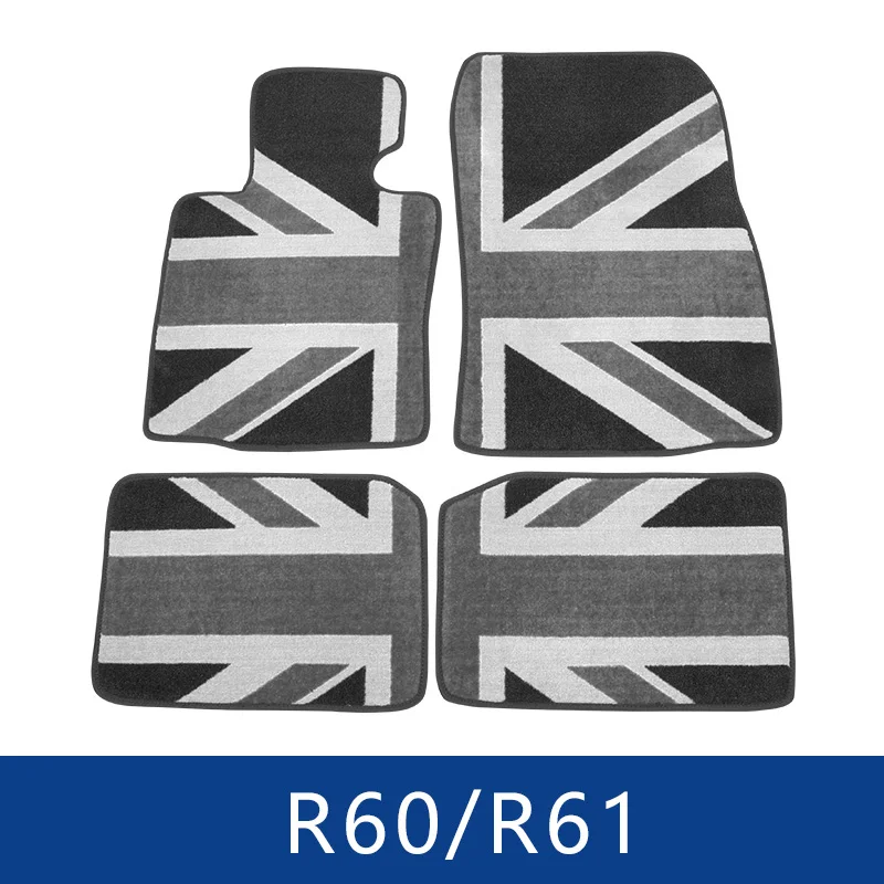 Автомобильные Стайлинг напольные украшения коврики для BMW MINI ONE COOPER S F54 F55 F56 F57 F60 R55 R56 R57 R60 R61 аксессуары для интерьера - Название цвета: Black grey-R60 R61