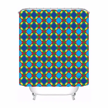

Home Bath Curtain For Bathroom Custom Seamless Vector Pattern Home Decor Shower Curtain Waterproof Fabric Hooks #180417-01-01