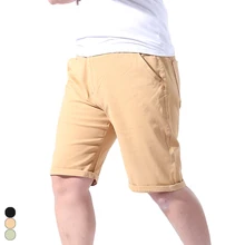 Большие размеры 5XL 6XL мужские шорты летние дышащие хлопковые эластичные рабочие однотонные брюки кэжуал цветные Свободные шорты Мужская одежда