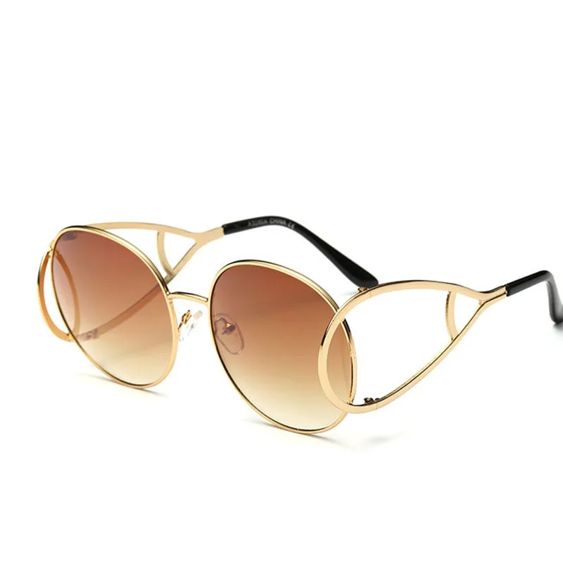 

2019 Newest Oversized Transparent Sunglasses Women Brand Designer Round Frame Clear Gradient Color Sun Glasses Lady shades UV400