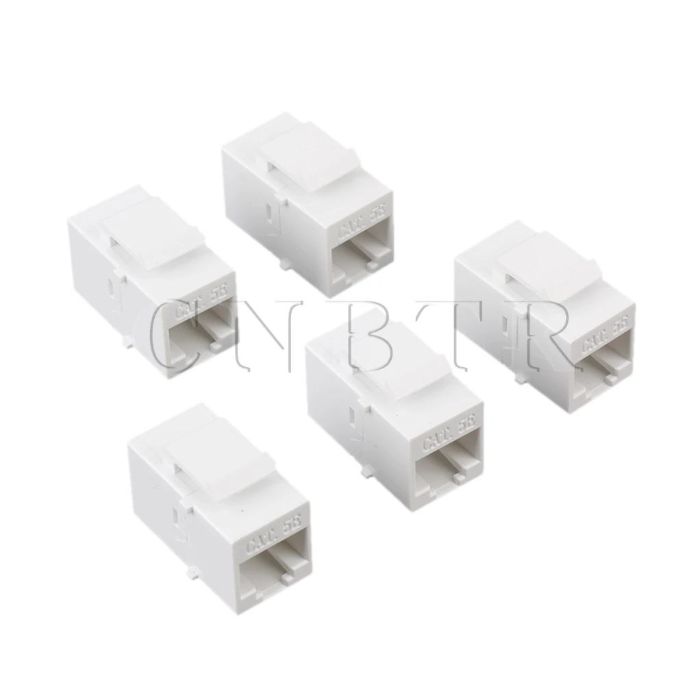 

CNBTR 5 x Cat5 RJ45 Ethernet Inline Jack Coupler With Keystone Latch Female to Female