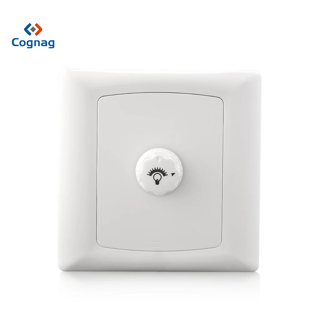 

Cognag Elegant White New Dimmer Switch 220V LED Dimmer Adjustable Brightness Controller Lamp Brightness Controller Switch