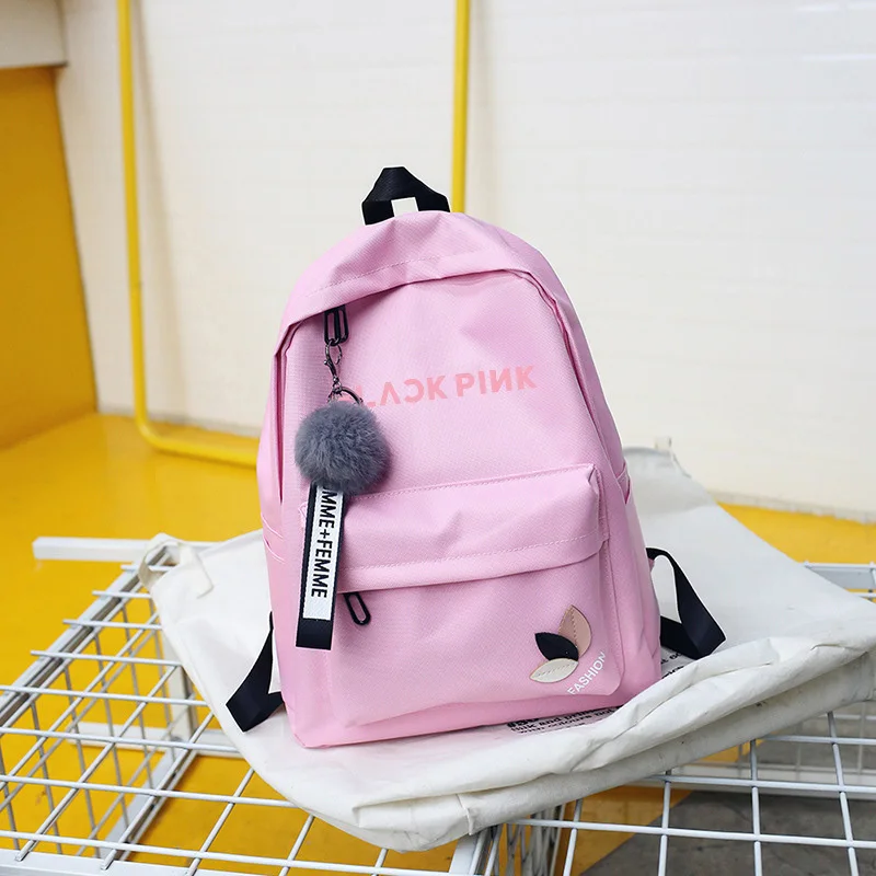 Новые модные черные розовые женские парусиновые рюкзаки Twice Exo Monsta X Wanna One, женская школьная сумка для девочек-подростков, Sac A Dos
