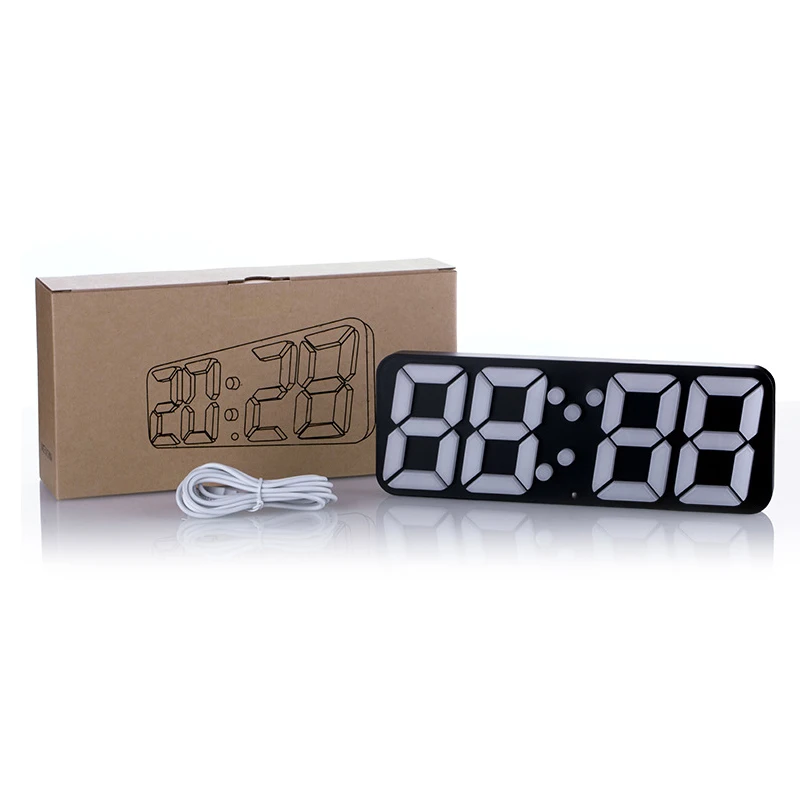 Большой номер 3D светодиодный цифровой будильник креативный пульт дистанционного управления настенные часы электронные настольные часы Голосовое управление большие часы nixie