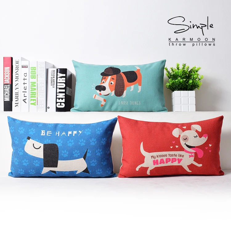 Bull terrier Cushion Cover Throw pillow Case dachshund Dog Cushions