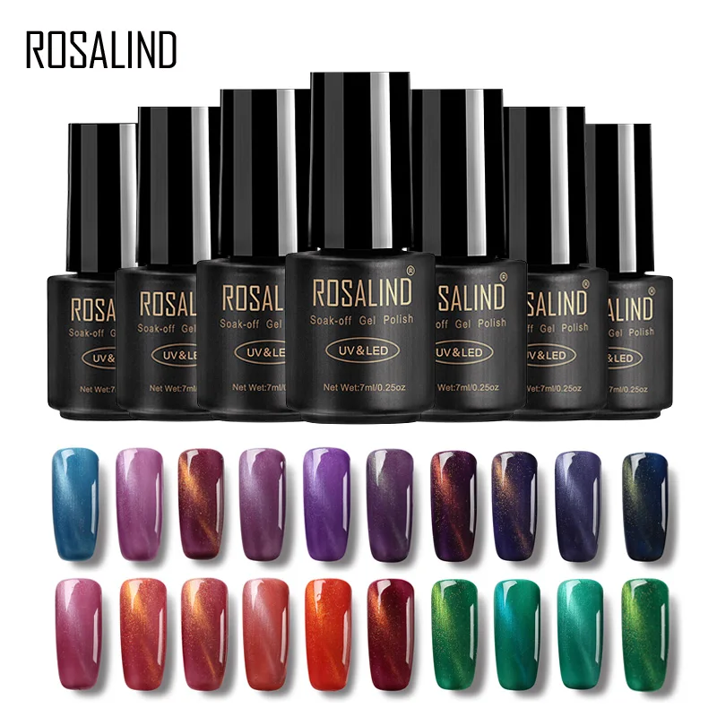 

ROSALIND Gel 1S Nail Polish 7ML Cat-Eyes Nail Gel Polish 3DMagnet C01-30 Gel Varnish UV&LED Nail Lacquer Semi Vernis Permanent