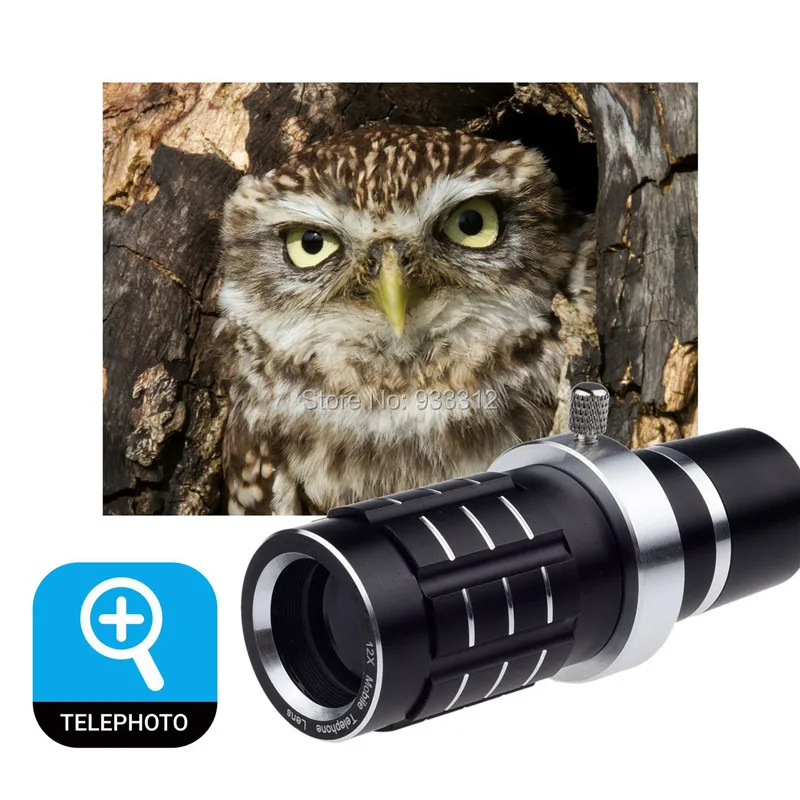 Black 12x Zoom Telescope Camera Phone Lens for iPhone 6 6s 6 6 Plus 6s Plus (4)