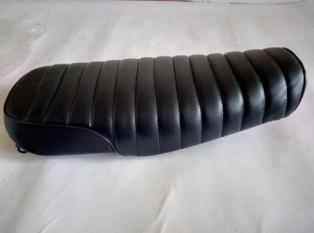 GrassTracker TU250 Black Brown Hump Vintage Motorcycle Seat Saddle