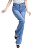 Free shipping plus size elastic plus size bell bottom jeans female trousers women's high waisted pants ► Photo 1/4
