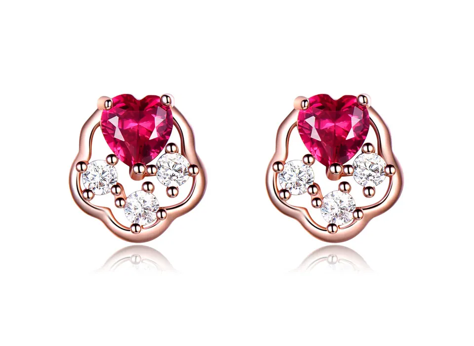 UMCHO-Ruby-925-sterling-silver-stud-earrings-for-women-EUJ076R-3-PC_02