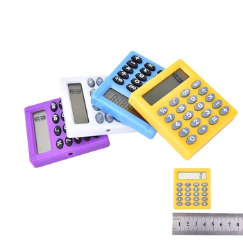 

Candy Color Student Mini Electronic Calculator Calculating Office Supplies Gift coin battery 1 PCS