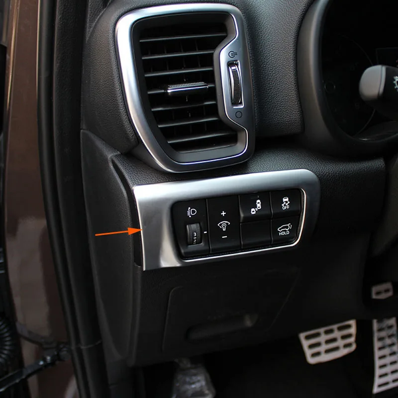 ABS Interior Head Light Switch Button Cover Trim 1pcs For Kia Sportage 2016 2017