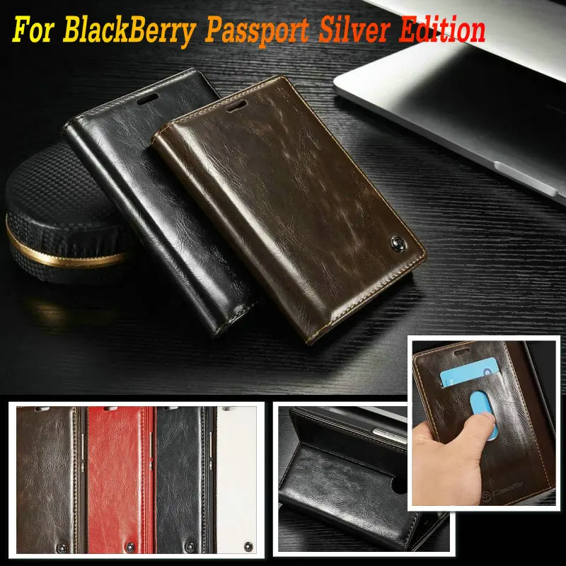 Роскошный кожаный чехол me для BlackBerry Passport, серебристый Чехол С Откидывающейся Крышкой и отделением для карт, кошелек, сумка для телефона, Fundas, чехол Capa Coque