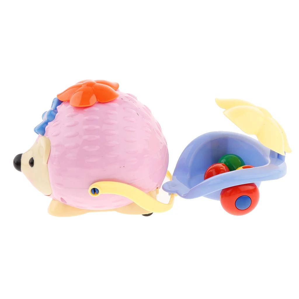Electric Hedgehog Laying Eggs with Flashing Light & Music Toys Car Baby Early Educational Game Gift bumps change directions