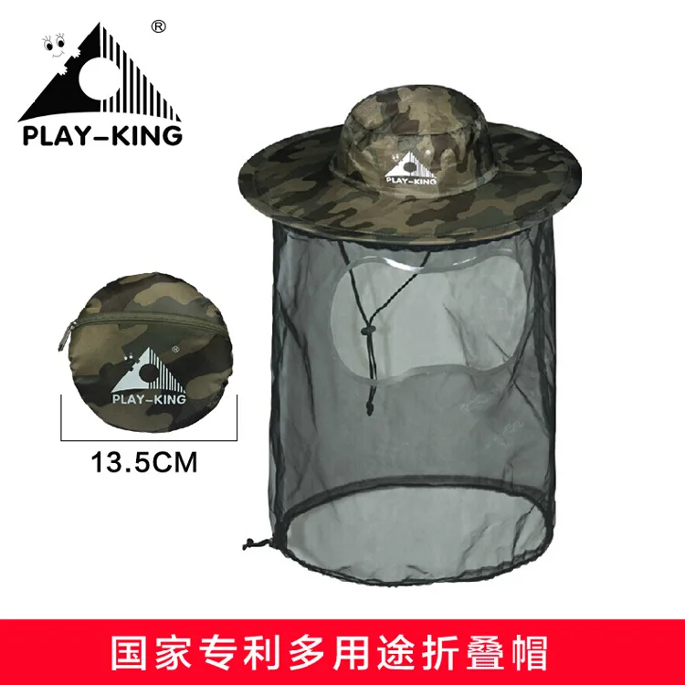 

Playking Male and female mosquito insect cap outdoor UV sunscreen hat beekeepers fisherman fishing windproof fishing cap